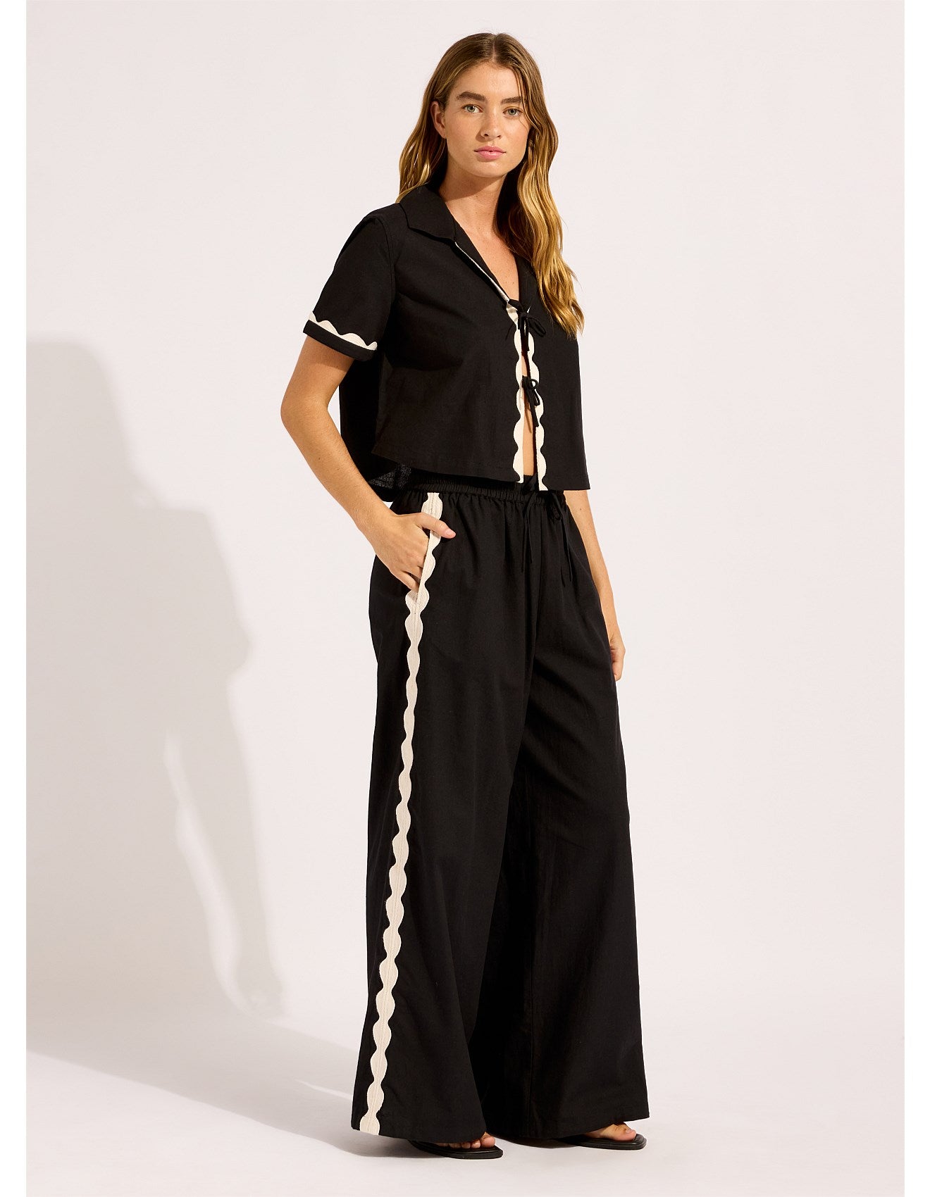 Seafolly Beachedit Tie Front Shirt
