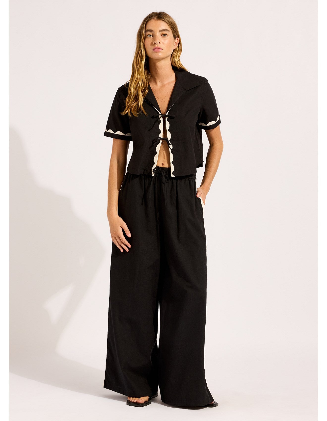 Seafolly Beachedit Tie Front Shirt