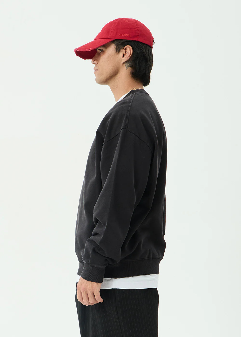 Afends Contingent Recycled Crew Neck - Stone Black