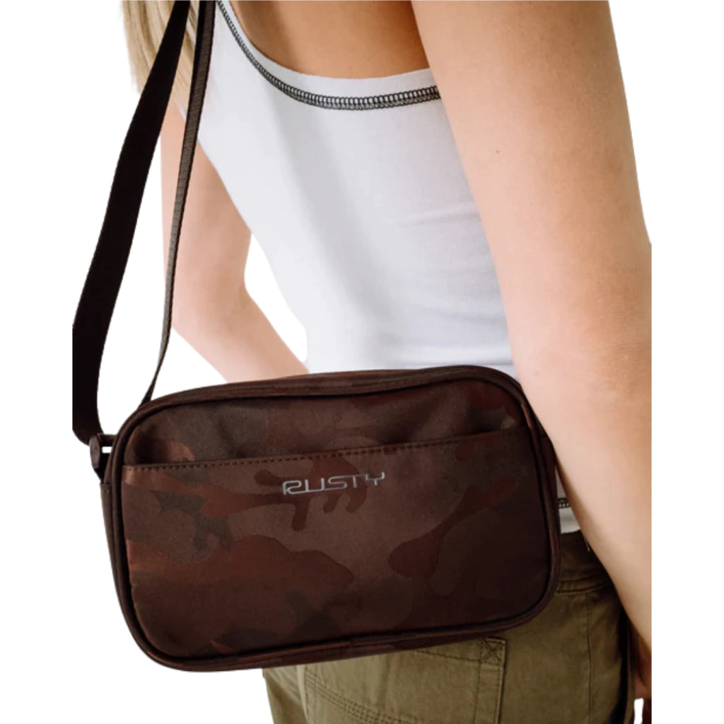 Rusty Stella Nylon Camo Side Bag
