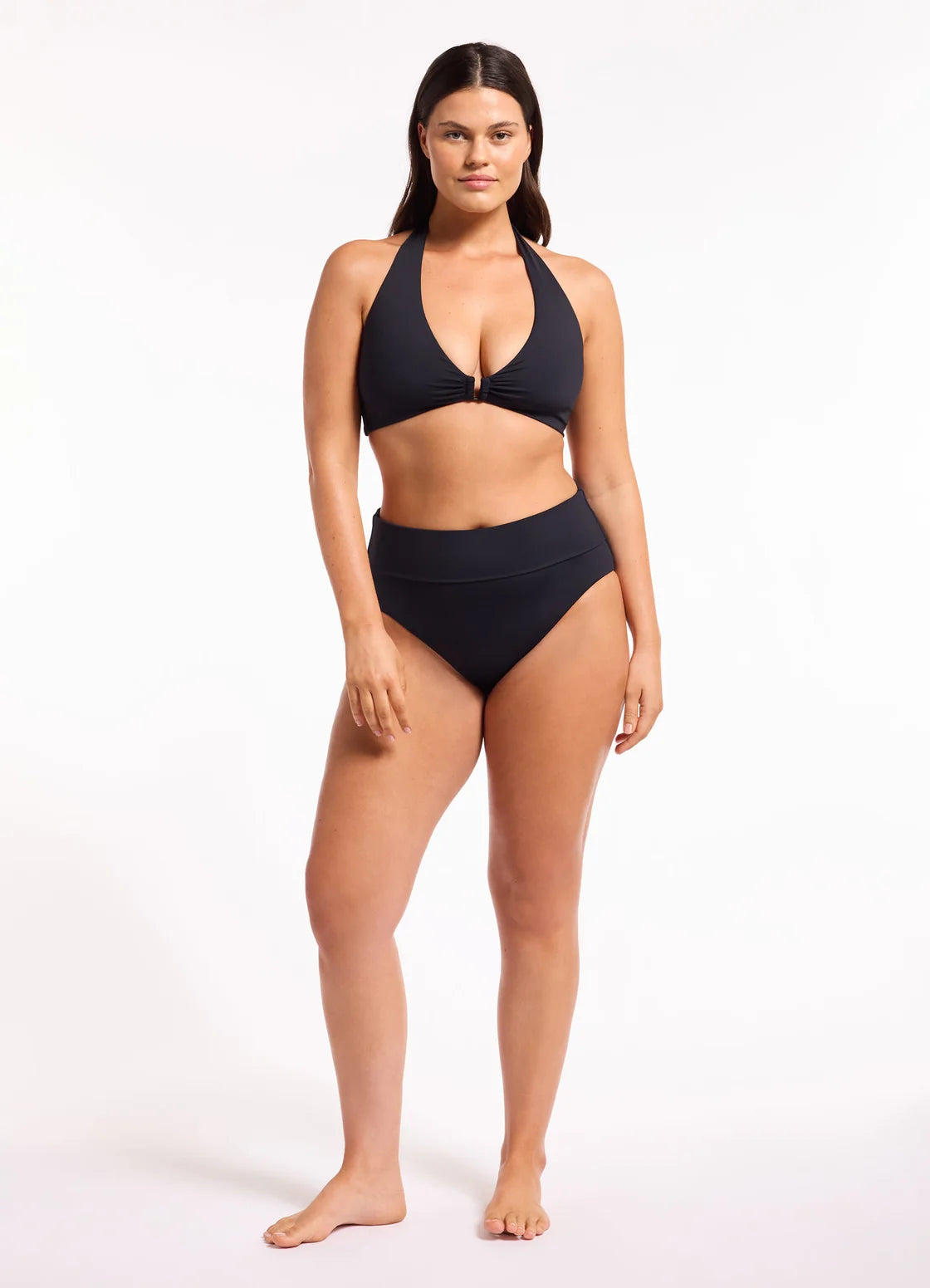 Jets Jetset Smooth Fold Down Bikini Bottom Black