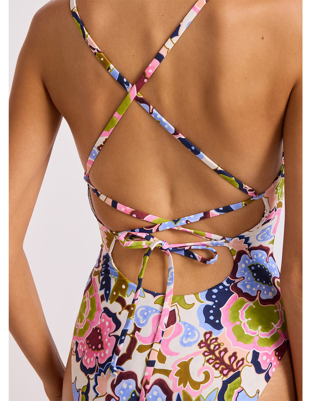 Seafolly SeaBlossom Square Neck One Piece Vanilla