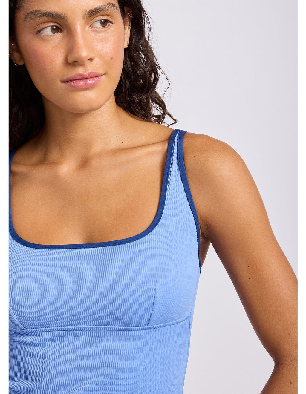 Seafolly Beach Bound Square Neck Tankini Dust Blue