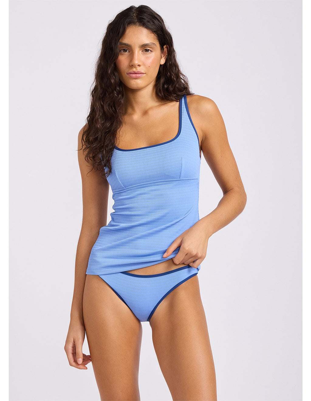 Seafolly Beach Bound Square Neck Tankini Dust Blue