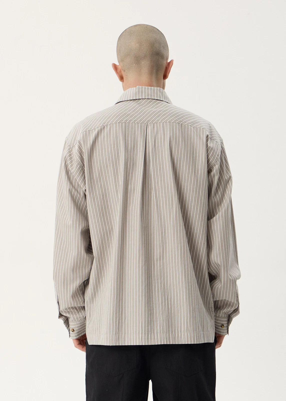 Afends Lennox Organic Short Sleeve Shirt - Olive Stripe