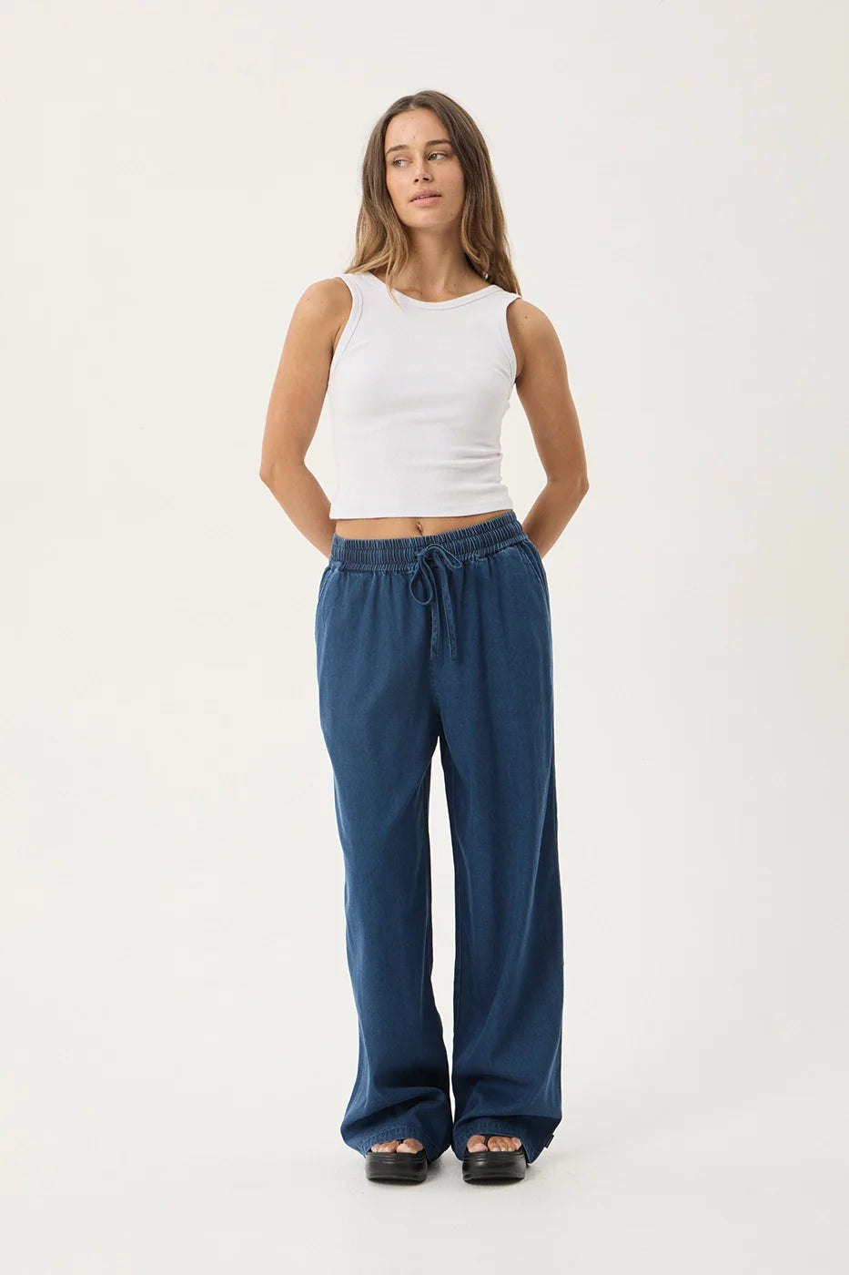 Afends Palmer Wide Leg Pant - Ink