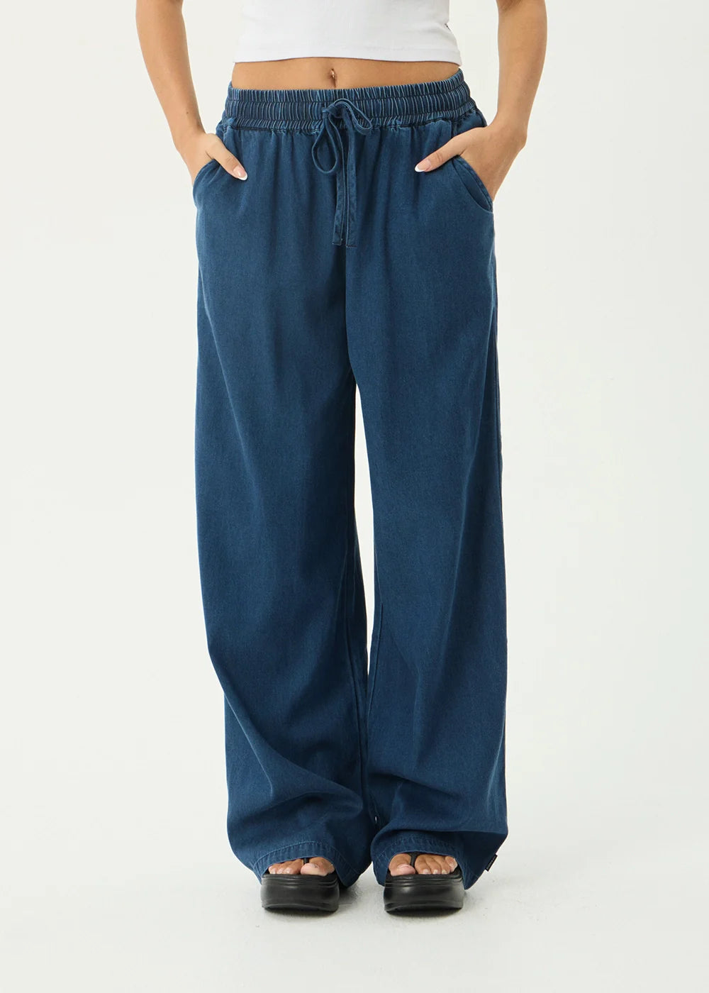 Afends Palmer Wide Leg Pant - Ink