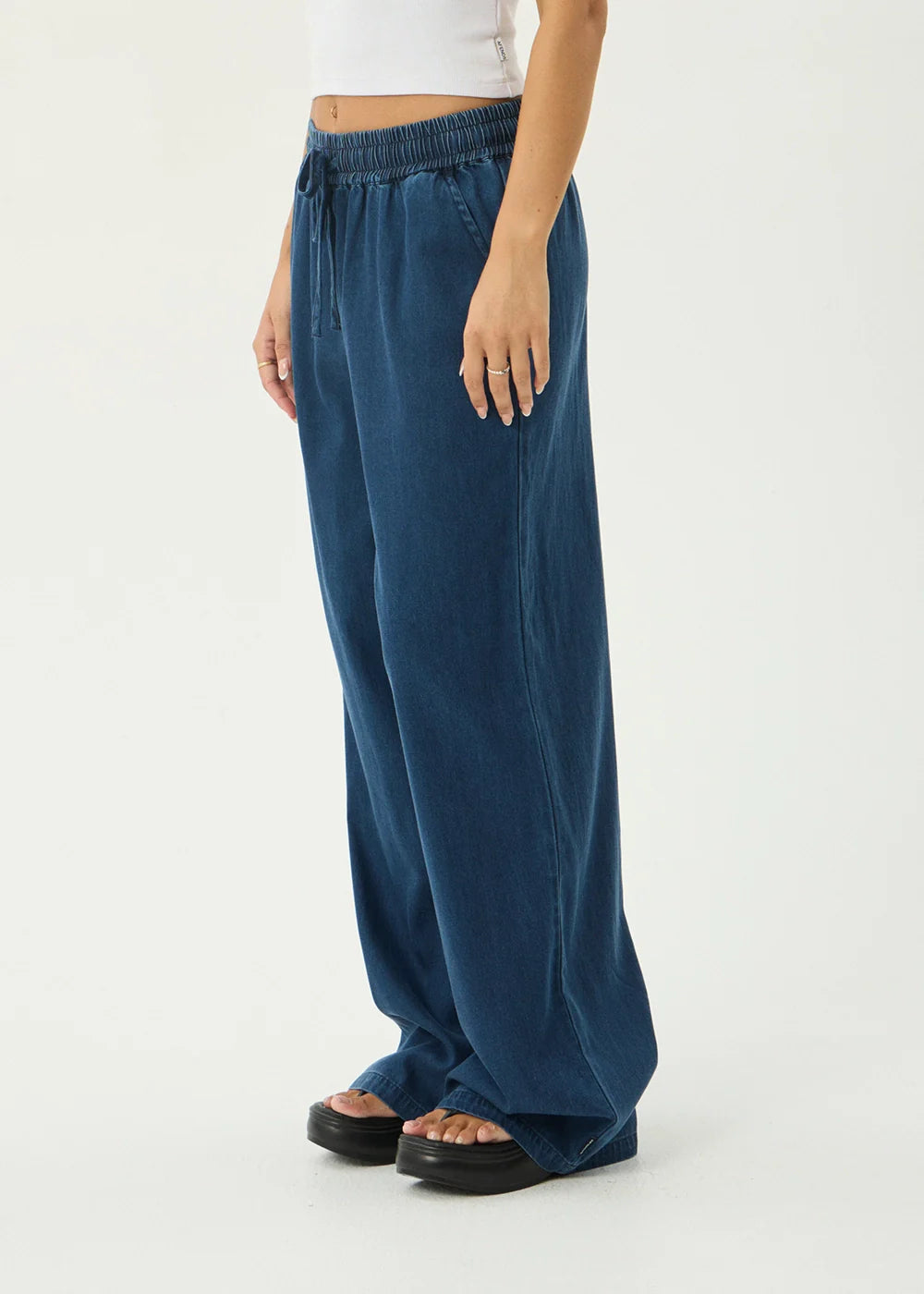 Afends Palmer Wide Leg Pant - Ink