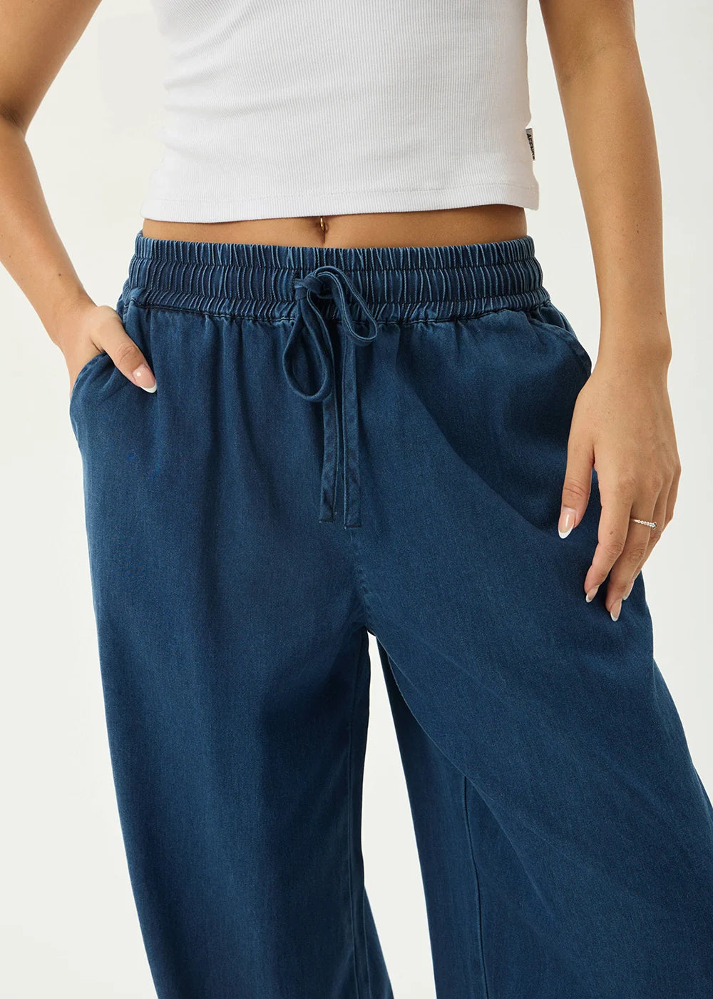 Afends Palmer Wide Leg Pant - Ink