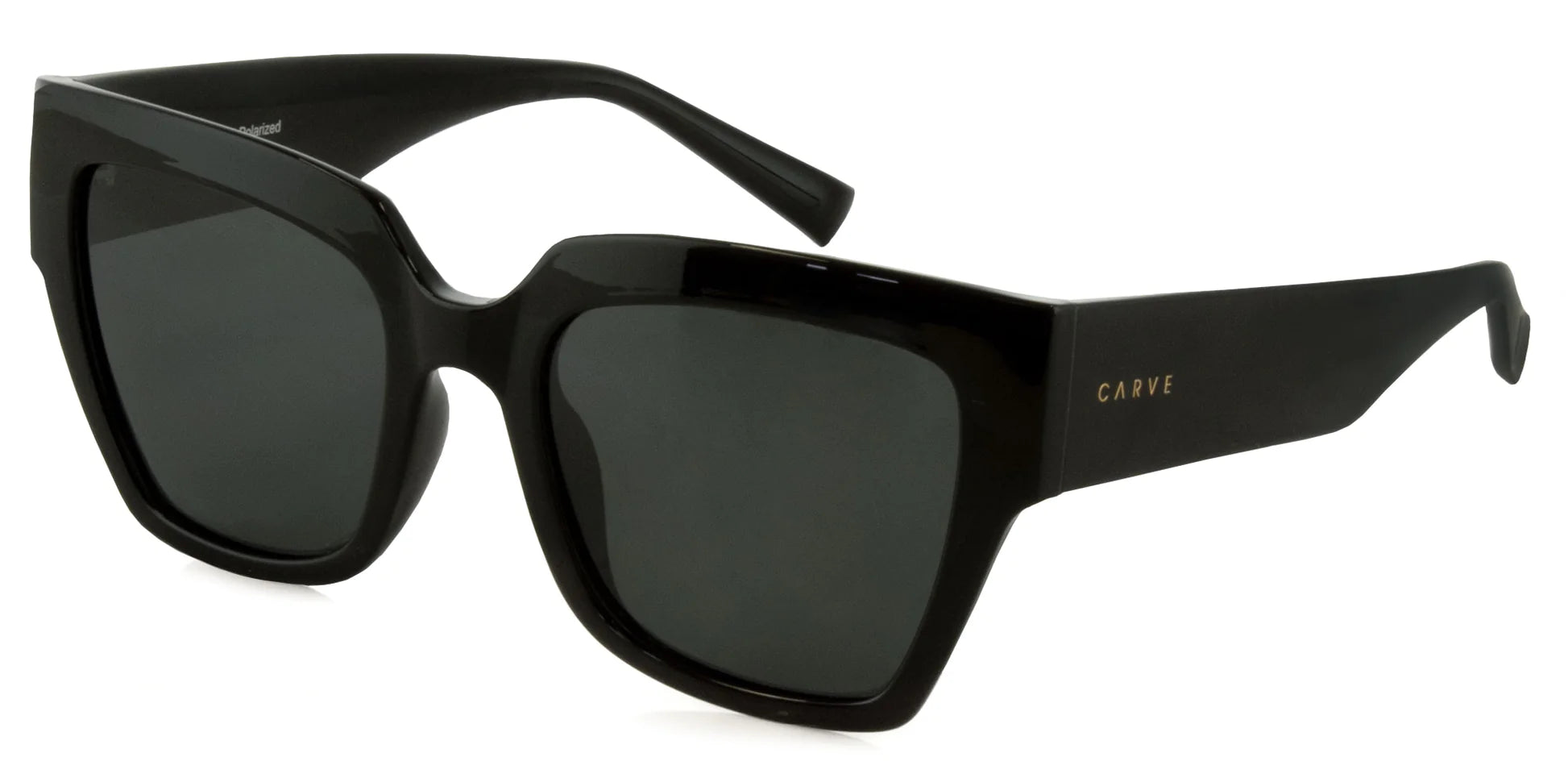 Carve Valerie Gloss Black Dk Grey Polarized Lens