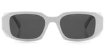 Milan Gloss White Dark Grey Lens