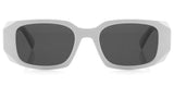 Milan Gloss White Dark Grey Lens