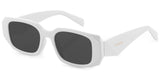 Milan Gloss White Dark Grey Lens