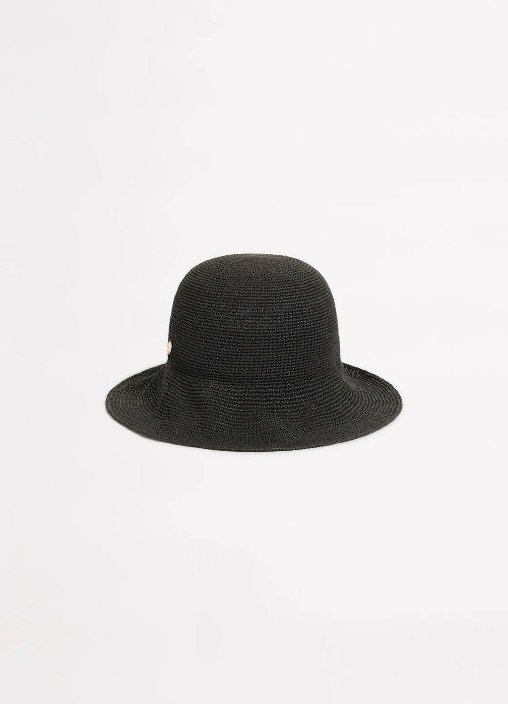 Seafolly Packable Raffia Bucket Hat -Black