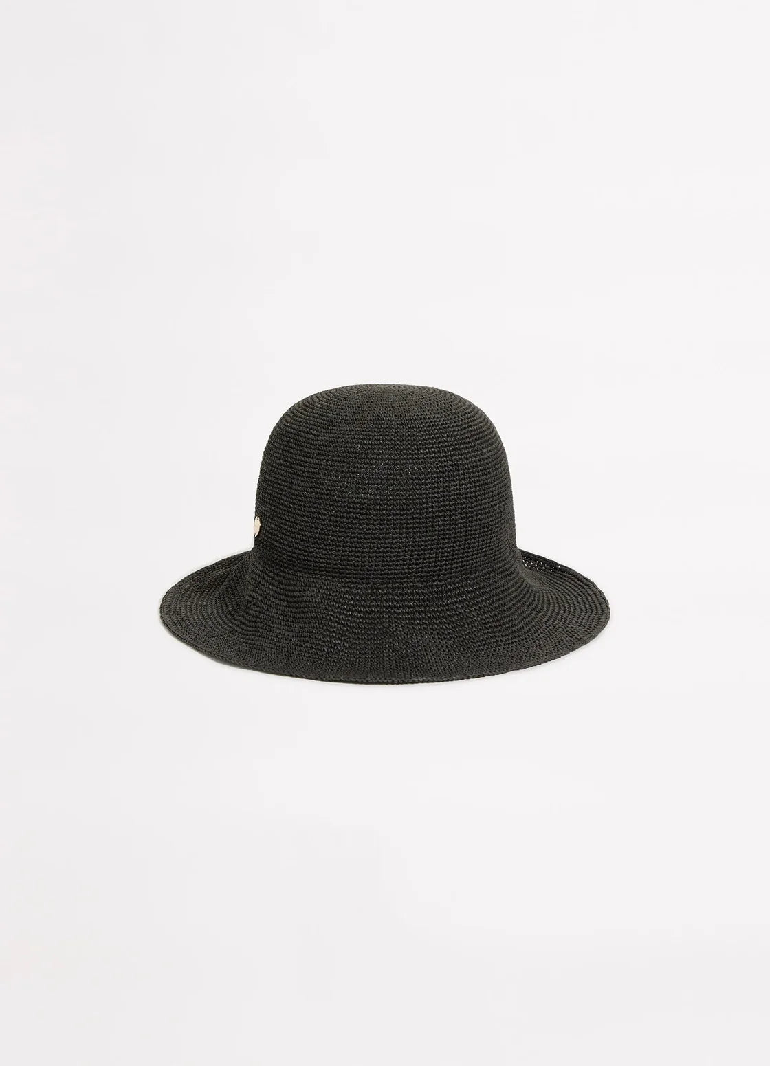 Seafolly Packable Raffia Bucket Hat -Black