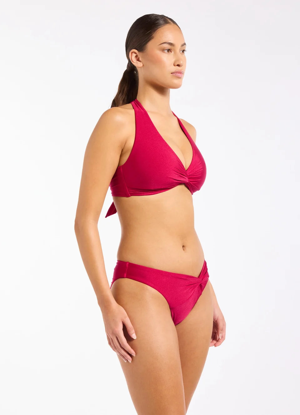 Jets Shine Twist Front Hipster Bikini Bottom