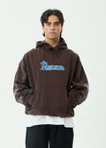 Afends Labyrinth Recycled Boxy Pull On Hood - Washed Coffee
