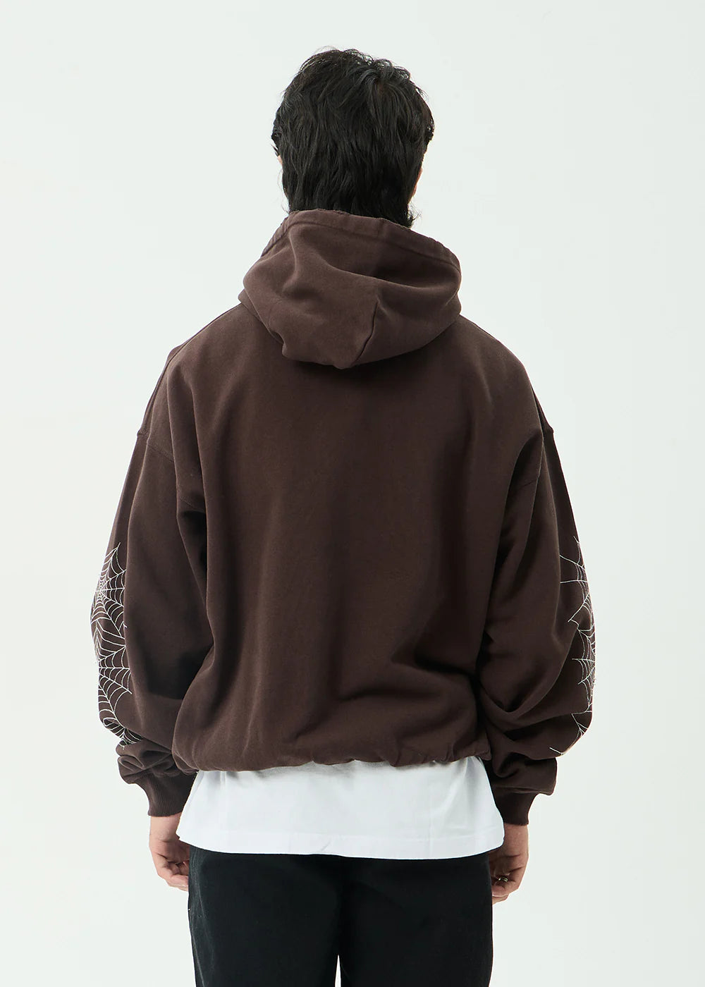 Afends Labyrinth Recycled Boxy Pull On Hood - Washed Coffee