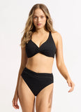 Seafolly Collective High Waisted Bikini Bottom Black