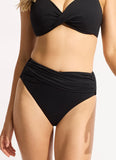 Seafolly Collective High Waisted Bikini Bottom Black