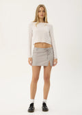 Afends Luchi Organic Mini Skirt - Olive Stripe