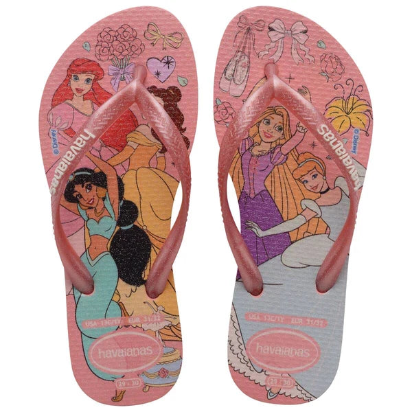 Havaianas Kids Slim Princess Disney Pink Mango