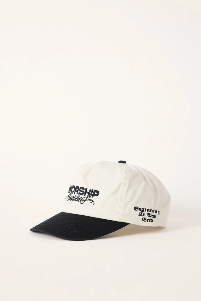 Worship Toll Free 5 Panel Hat - Coconut - Black