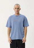 Afends Horoscope Recycled Boxy Tee - Washed Slate Blue