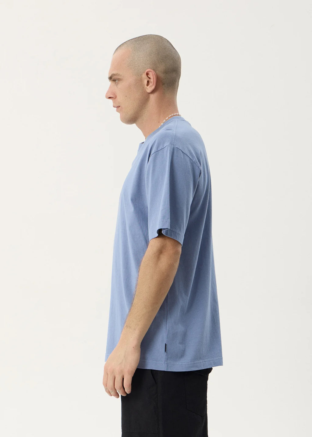 Afends Horoscope Recycled Boxy Tee - Washed Slate Blue