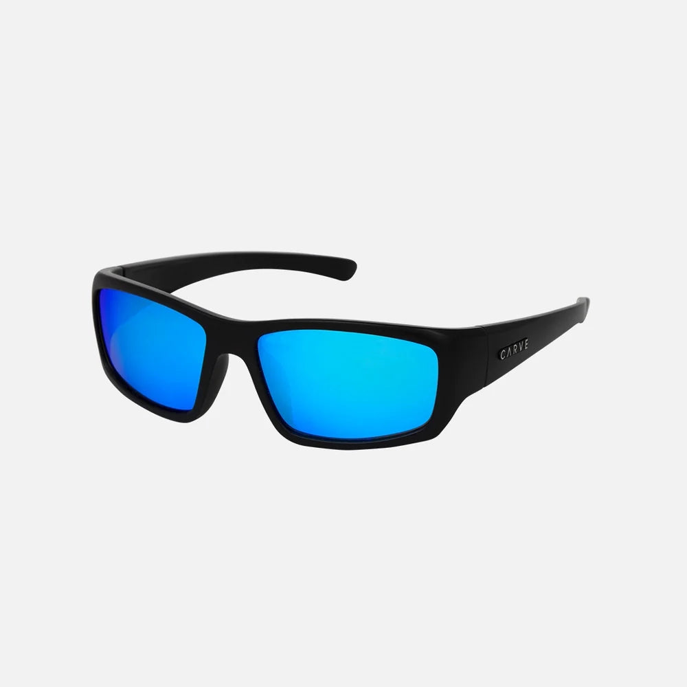 Carve Moray Jr Matte Black Frame Grey Blue Iridium Lens
