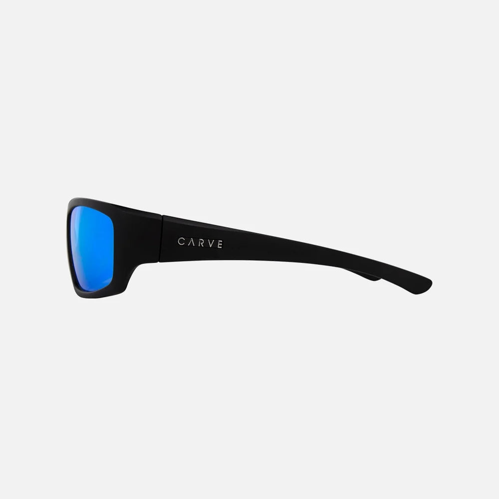 Carve Moray Jr Matte Black Frame Grey Blue Iridium Lens