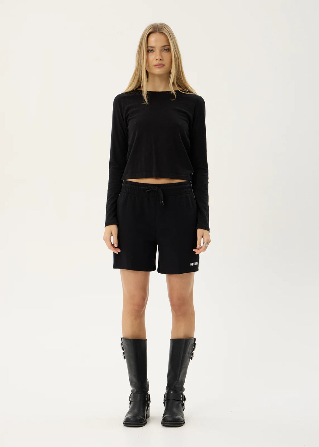 Afends Katelyn Recycled Fleece Short - Black