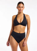 Jets Jetset Smooth Fold Down Bikini Bottom Black