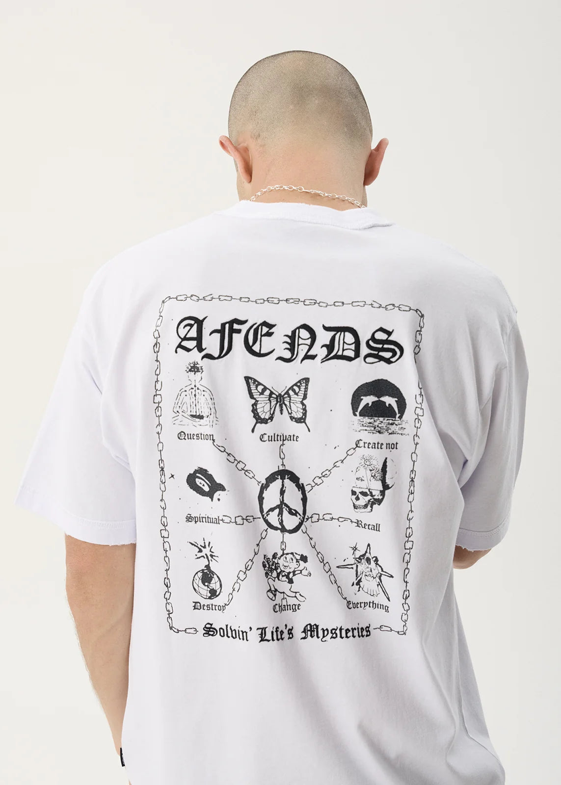 Afends Spiritual Recycled Heavyweight Boxy Tee - White