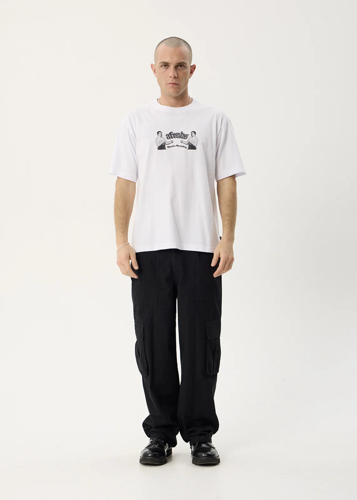 Afends Stick Em Up Recycled Boxy Tee - White