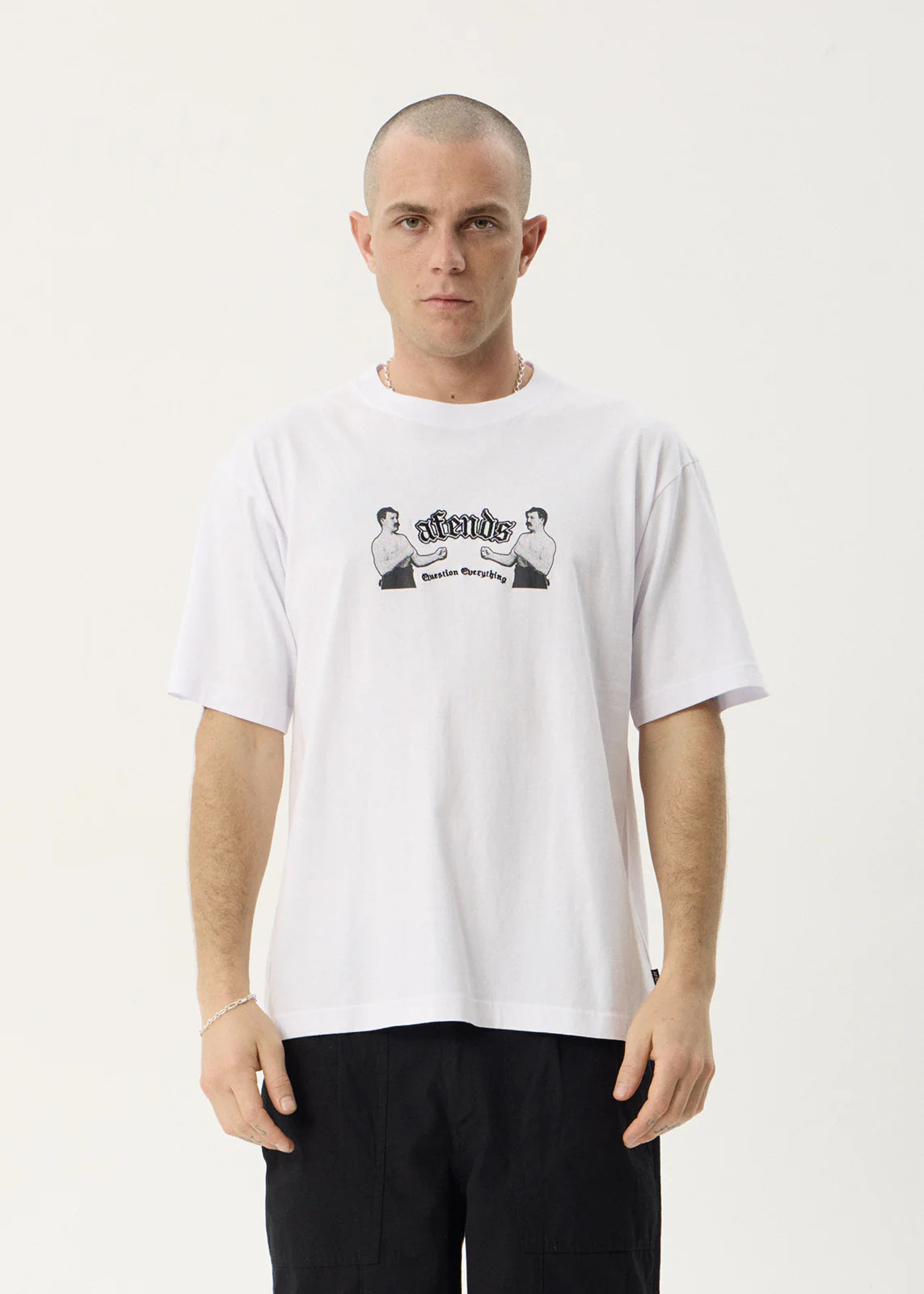 Afends Stick Em Up Recycled Boxy Tee - White