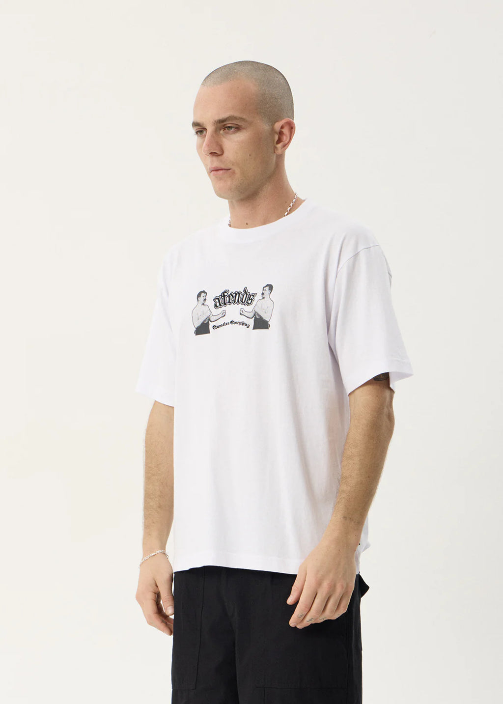 Afends Stick Em Up Recycled Boxy Tee - White