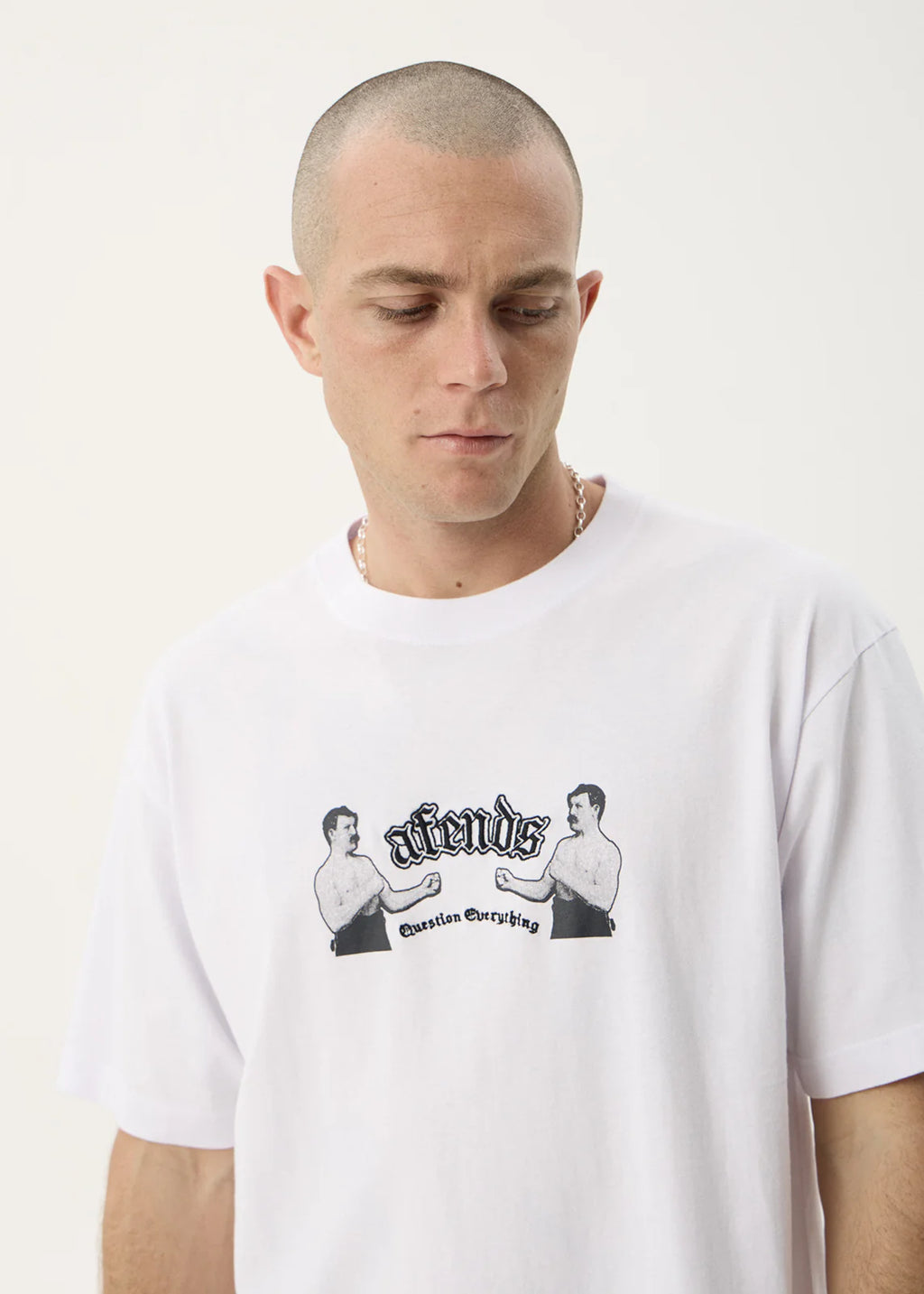Afends Stick Em Up Recycled Boxy Tee - White