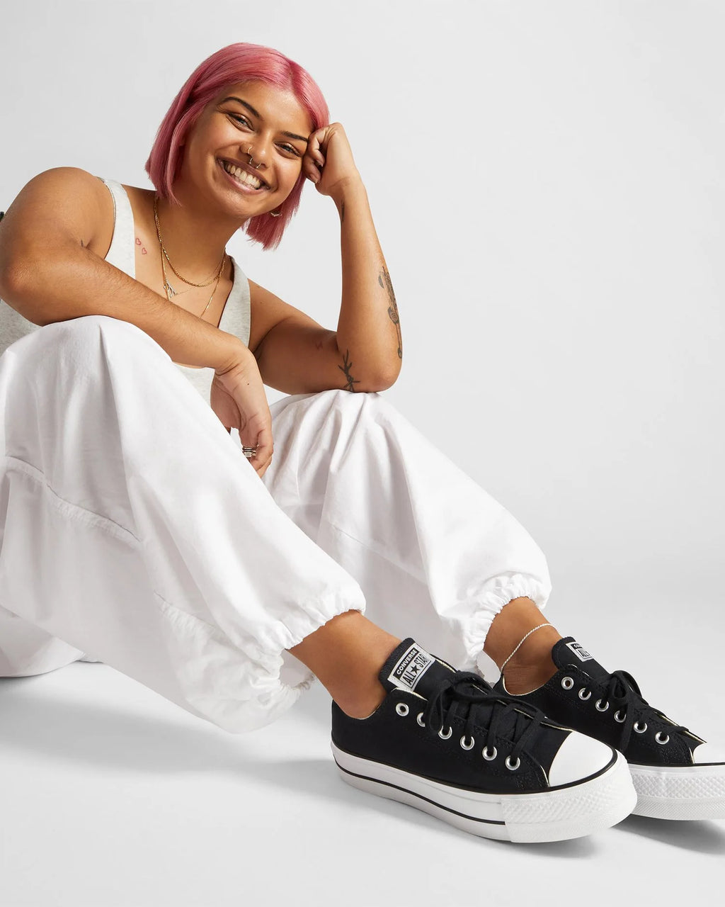 Converse Chuck Taylor All Star Canvas Lift Low Top Black