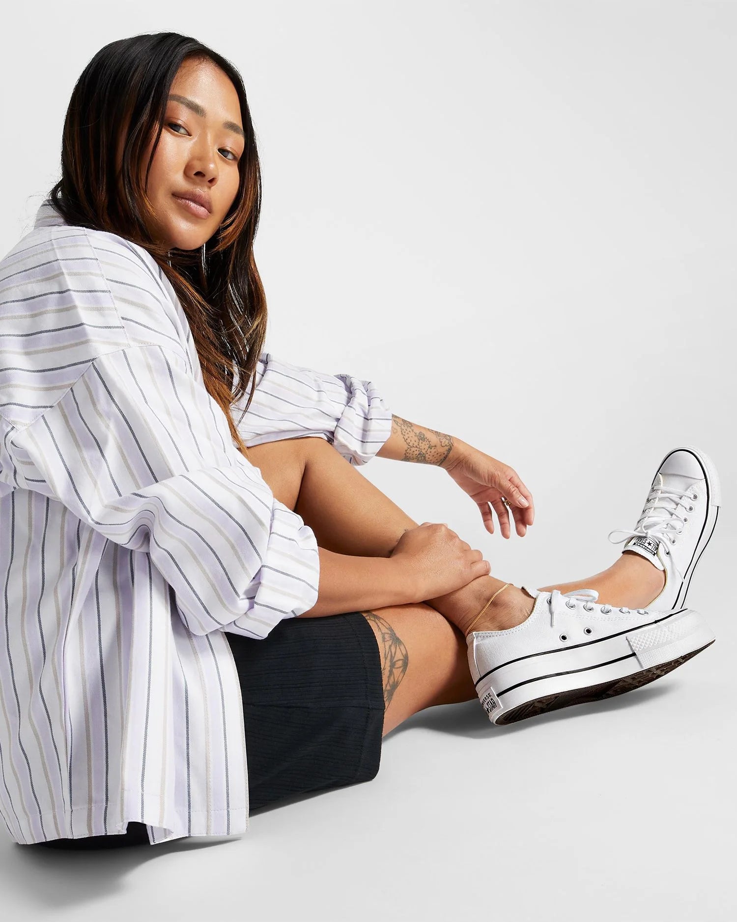 Converse Chuck Taylor All Star Canvas Lift Low Top White