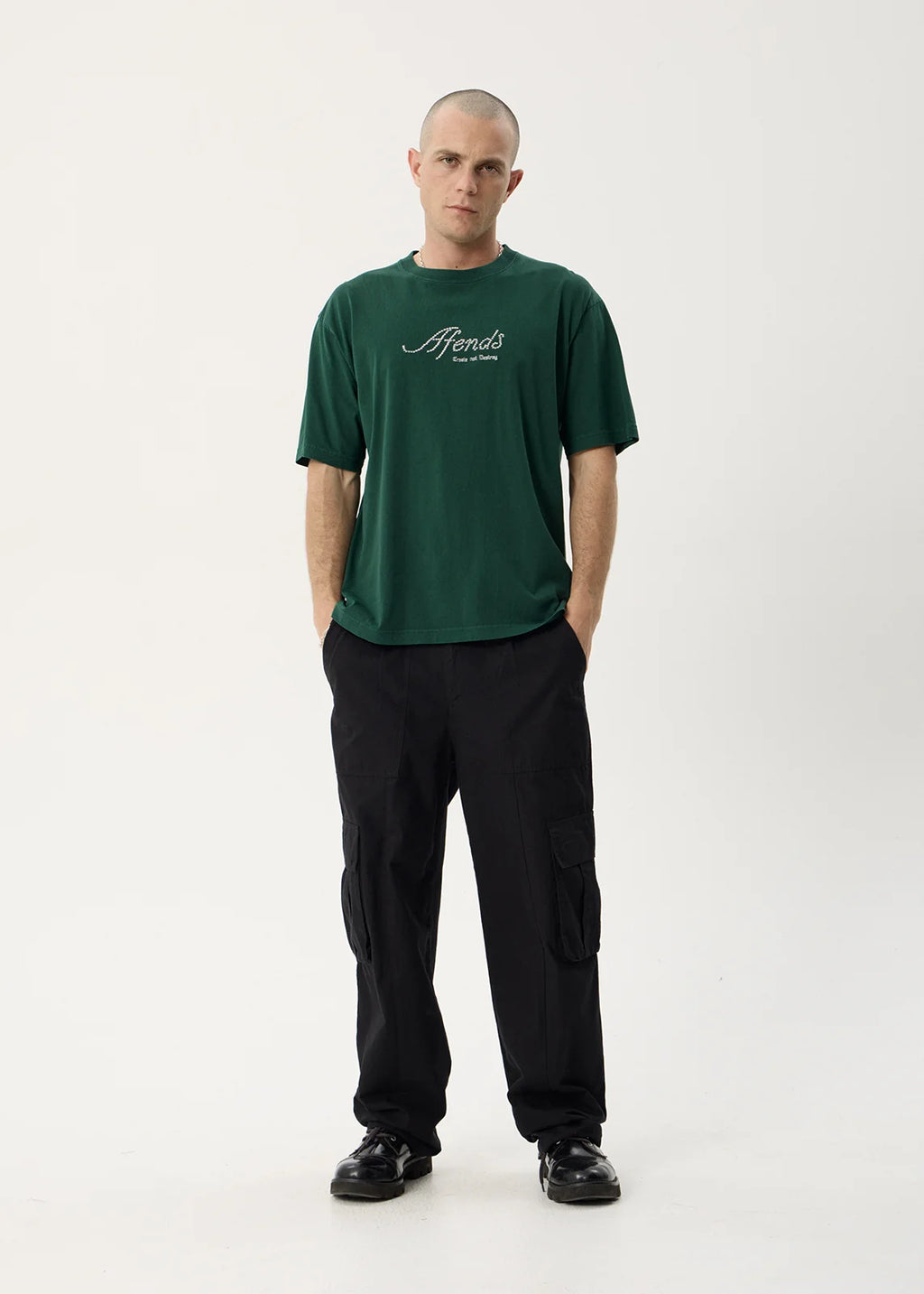 Afends Horoscope Recycled Boxy Tee - Washed Pine