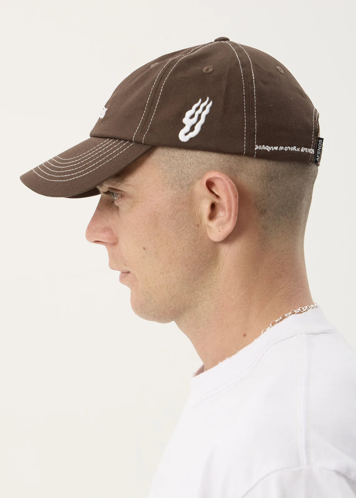 Afends Breathe Recycled Six Panel Cap - Coffee