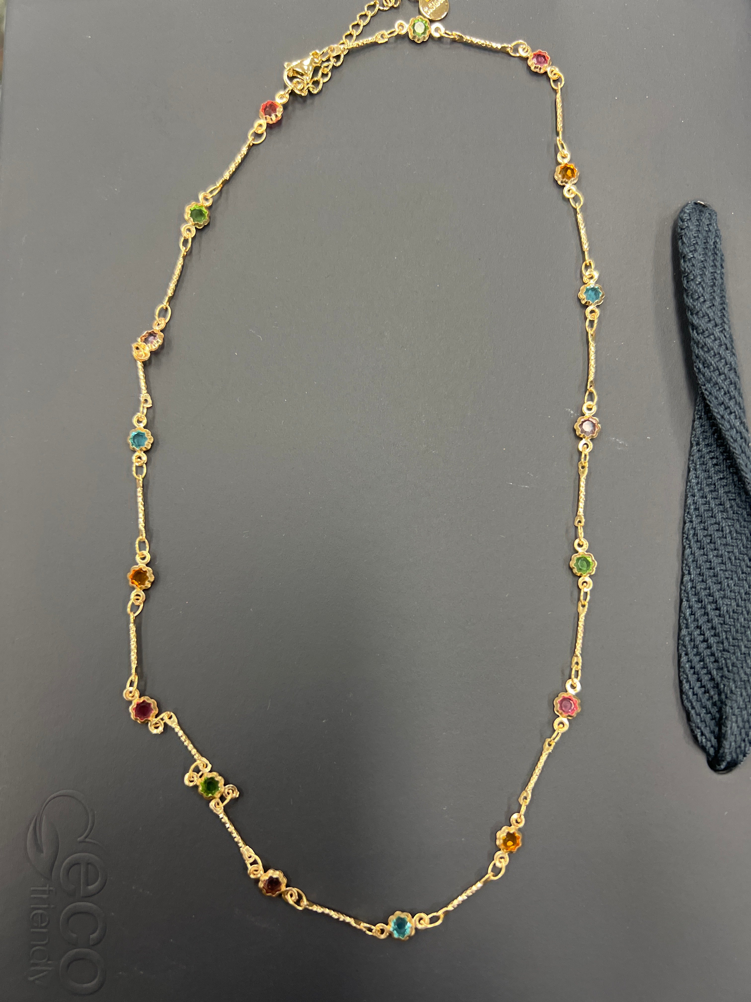 Tsunami Gold Multi Coloured Necklace
