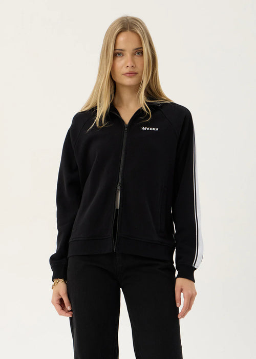 Afends Live Now Recycled Track Jacket - Black