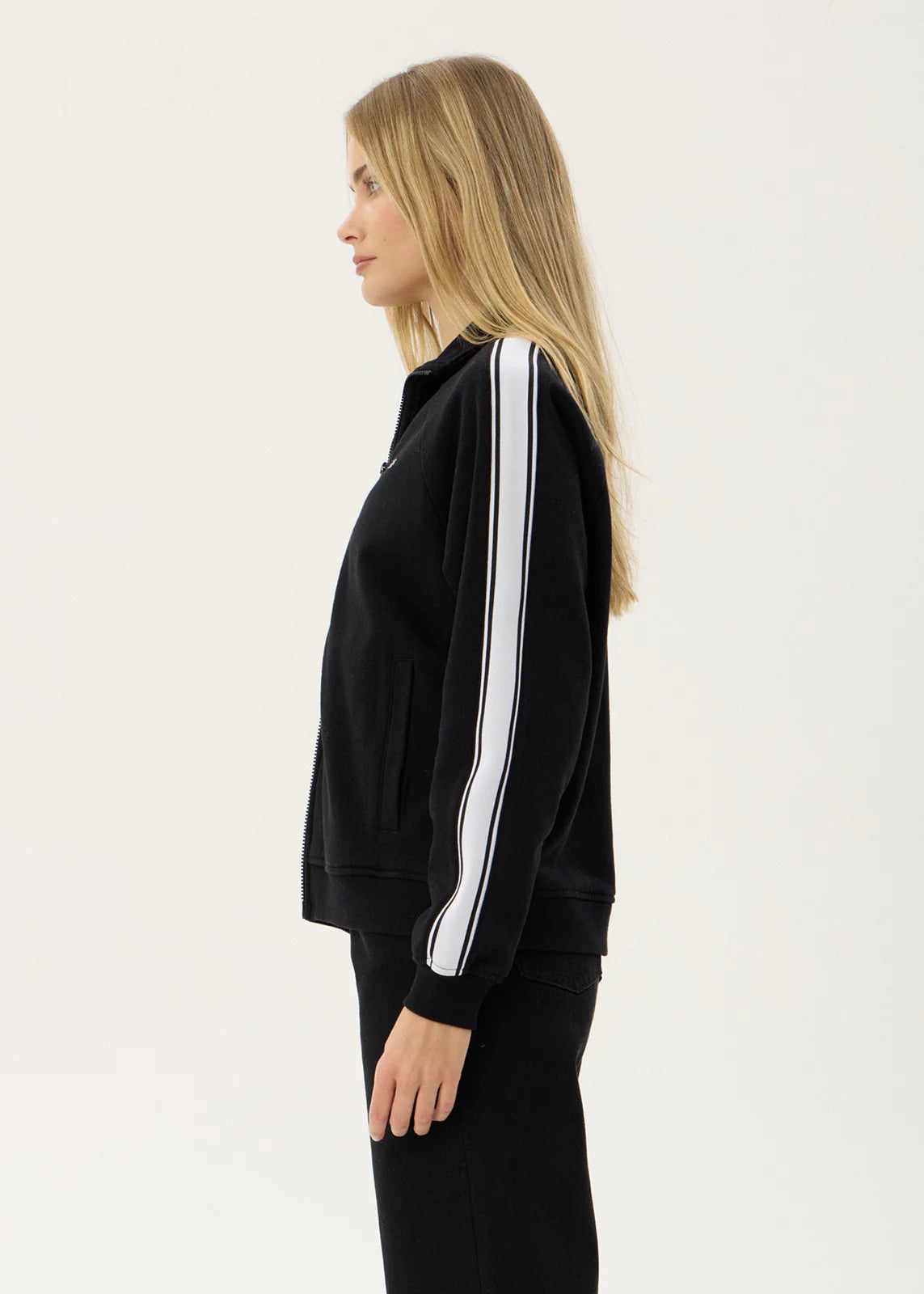 Afends Live Now Recycled Track Jacket - Black