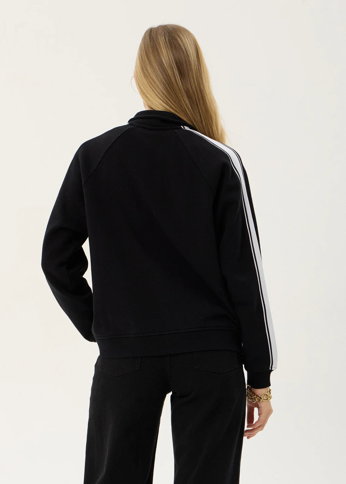 Afends Live Now Recycled Track Jacket - Black