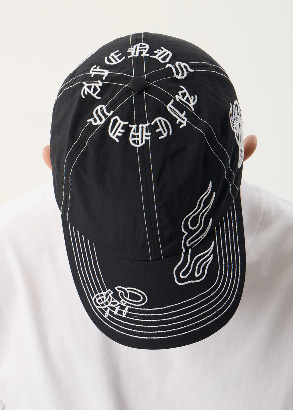 Afends Motor Recycled Six Panel Cap Black