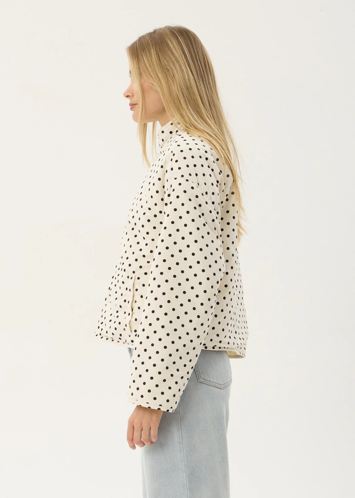 Afends Berlin Reversible Recycled Polar Fleece Jacket  Moonbeam