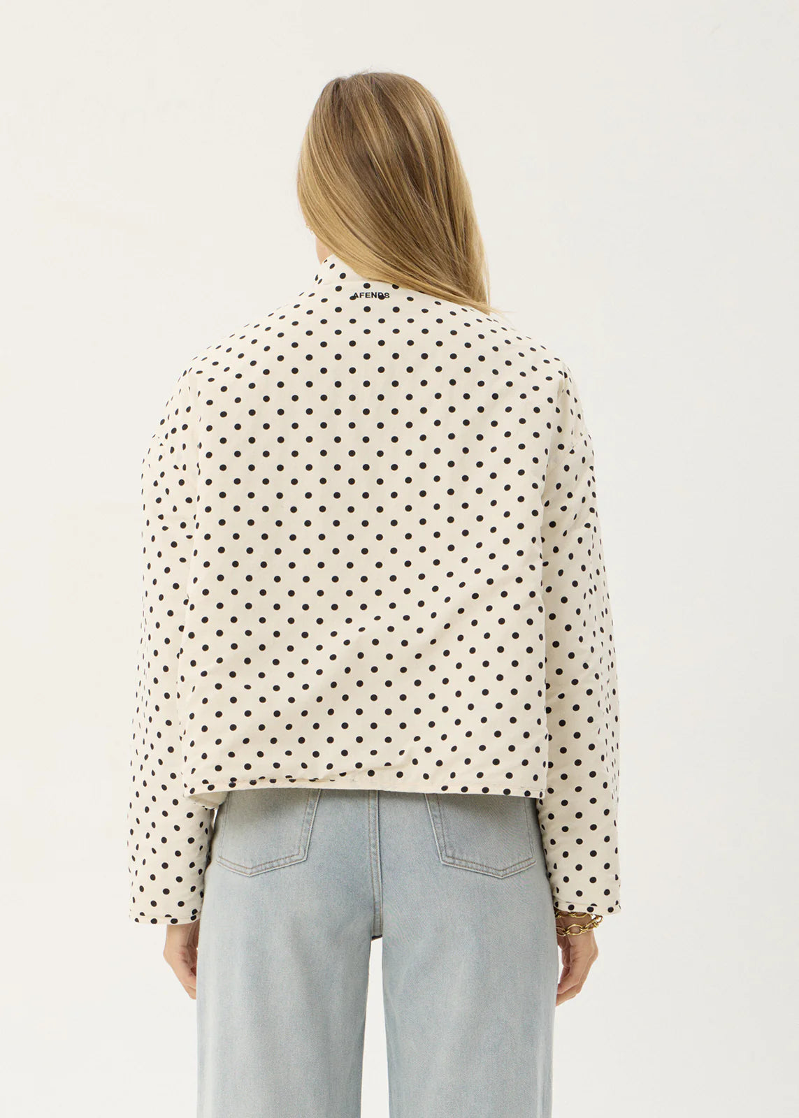 Afends Berlin Reversible Recycled Polar Fleece Jacket  Moonbeam
