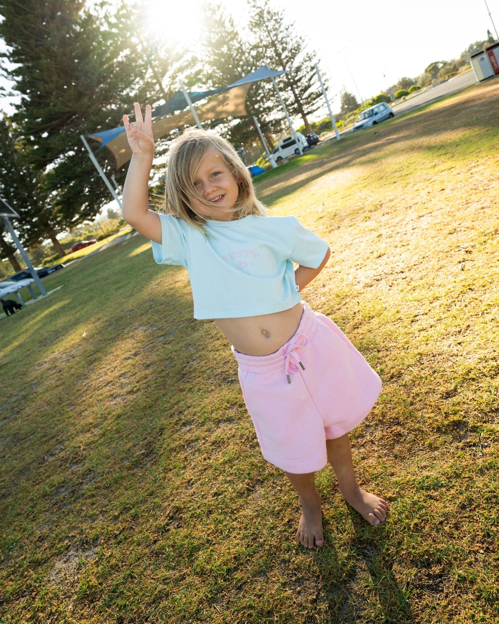 Rusty Signature Fleece Short Girls
